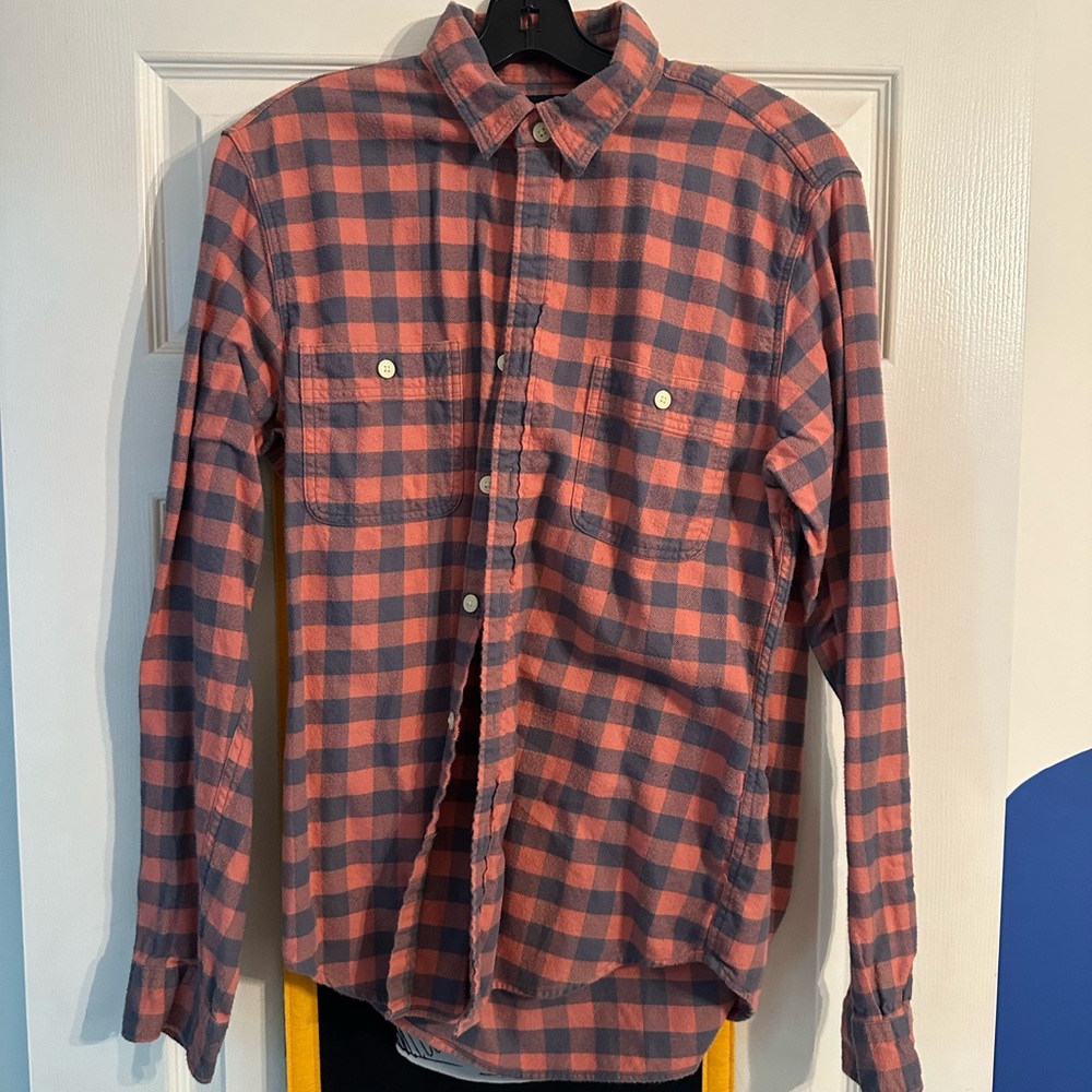 J. Crew Casual Plaid Shirt - Red and Blue